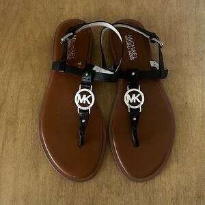 Michael Kors women's Black strappy sandals back strap, some stretch some wear